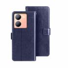 For vivo Y78 5G idewei Crazy Horse Texture Leather Phone Case(Blue) - 1