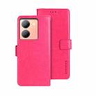 For vivo Y78 5G idewei Crazy Horse Texture Leather Phone Case(Rose Red) - 1