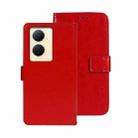 For vivo Y78 5G Global idewei Crazy Horse Texture Leather Phone Case(Red) - 1