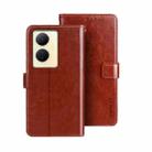 For vivo Y78 5G Global idewei Crazy Horse Texture Leather Phone Case(Brown) - 1