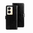 For vivo Y78 5G Global idewei Crazy Horse Texture Leather Phone Case(Black) - 1