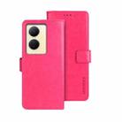 For vivo V29 Lite 5G idewei Crazy Horse Texture Leather Phone Case(Rose Red) - 1