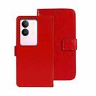 For vivo V29 5G Global idewei Crazy Horse Texture Leather Phone Case(Red) - 1