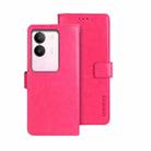 For vivo V29 5G Global idewei Crazy Horse Texture Leather Phone Case(Rose Red) - 1