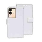For vivo V29e 5G Taiwan idewei Crazy Horse Texture Leather Phone Case(White) - 1