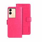 For vivo V29e 5G Taiwan idewei Crazy Horse Texture Leather Phone Case(Rose Red) - 1