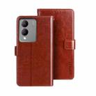 For vivo Y17s 4G Global idewei Crazy Horse Texture Leather Phone Case(Brown) - 1