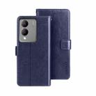 For vivo Y17s 4G Global idewei Crazy Horse Texture Leather Phone Case(Blue) - 1