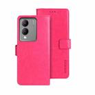 For vivo Y17s 4G Global idewei Crazy Horse Texture Leather Phone Case(Rose Red) - 1
