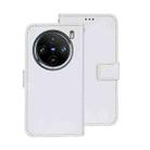 For vivo X100 Pro idewei Crazy Horse Texture Leather Phone Case(White) - 1