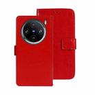 For vivo X100 Pro idewei Crazy Horse Texture Leather Phone Case(Red) - 1