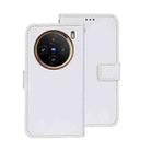 For vivo X100 idewei Crazy Horse Texture Leather Phone Case(White) - 1