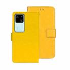 For vivo V30 idewei Crazy Horse Texture Leather Phone Case(Yellow) - 1