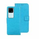 For vivo V30 idewei Crazy Horse Texture Leather Phone Case(Sky Blue) - 1