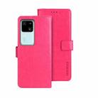 For vivo V30 idewei Crazy Horse Texture Leather Phone Case(Rose Red) - 1