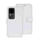 For vivo V30 Pro idewei Crazy Horse Texture Leather Phone Case(White) - 1