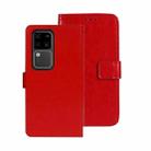 For vivo V30 Pro idewei Crazy Horse Texture Leather Phone Case(Red) - 1