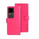 For vivo V30 Pro idewei Crazy Horse Texture Leather Phone Case(Rose Red) - 1