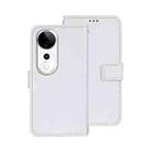 For vivo V40 5G idewei Crazy Horse Texture Leather Phone Case(White) - 1