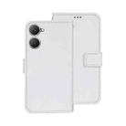 For vivo Y03 4G Global idewei Crazy Horse Texture Leather Phone Case(White) - 1