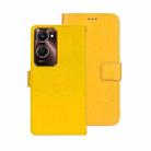 For vivo Y28s 5G idewei Crazy Horse Texture Leather Phone Case(Yellow) - 1