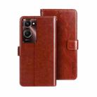 For vivo Y28s 5G idewei Crazy Horse Texture Leather Phone Case(Brown) - 1