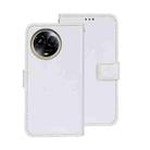 For Realme 11 5G idewei Crazy Horse Texture Leather Phone Case with Holder(White) - 1