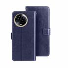 For Realme 11 5G idewei Crazy Horse Texture Leather Phone Case with Holder(Blue) - 1