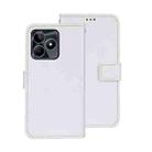 For Realme C53 / Narzo N53 idewei Crazy Horse Texture Leather Phone Case with Holder(White) - 1