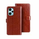 For Xiaomi Poco F5 5G idewei Crazy Horse Texture Leather Phone Case(Brown) - 1