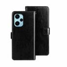 For Xiaomi Poco F5 5G idewei Crazy Horse Texture Leather Phone Case(Black) - 1