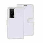 For Xiaomi Poco F5 Pro 5G idewei Crazy Horse Texture Leather Phone Case(White) - 1