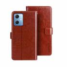 For Xiaomi Redmi Note 12 4G Global idewei Crazy Horse Texture Leather Phone Case(Brown) - 1