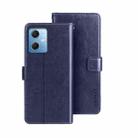 For Xiaomi Redmi Note 12 4G Global idewei Crazy Horse Texture Leather Phone Case(Blue) - 1