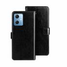 For Xiaomi Redmi Note 12 4G Global idewei Crazy Horse Texture Leather Phone Case(Black) - 1