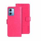 For Xiaomi Redmi Note 12 4G Global idewei Crazy Horse Texture Leather Phone Case(Rose Red) - 1