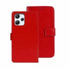 For Xiaomi Redmi 12 4G idewei Crazy Horse Texture Leather Phone Case(Red) - 1