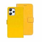 For Xiaomi Redmi 12 4G idewei Crazy Horse Texture Leather Phone Case(Yellow) - 1