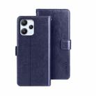 For Xiaomi Redmi 12 4G idewei Crazy Horse Texture Leather Phone Case(Blue) - 1