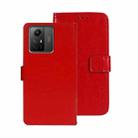 For Xiaomi Redmi Note 12S idewei Crazy Horse Texture Leather Phone Case(Red) - 1