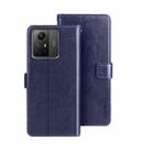 For Xiaomi Redmi Note 12S idewei Crazy Horse Texture Leather Phone Case(Blue) - 1