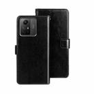 For Xiaomi Redmi Note 12S idewei Crazy Horse Texture Leather Phone Case(Black) - 1