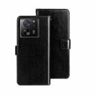 For Xiaomi 13T / 13T Pro idewei Crazy Horse Texture Leather Phone Case(Black) - 1