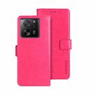 For Xiaomi 13T / 13T Pro idewei Crazy Horse Texture Leather Phone Case(Rose Red) - 1