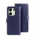 For Xiaomi Redmi Note 13 4G Global idewei Crazy Horse Texture Leather Phone Case(Blue) - 1