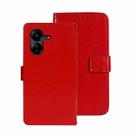 For Xiaomi Redmi 13C idewei Crazy Horse Texture Leather Phone Case(Red) - 1