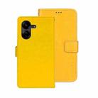 For Xiaomi Redmi 13C idewei Crazy Horse Texture Leather Phone Case(Yellow) - 1