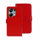 For Xiaomi Redmi Note 13 Pro 4G idewei Crazy Horse Texture Leather Phone Case(Red) - 1