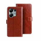For Xiaomi Redmi Note 13 Pro 4G idewei Crazy Horse Texture Leather Phone Case(Brown) - 1