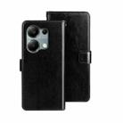 For Xiaomi Redmi Note 13 Pro 4G idewei Crazy Horse Texture Leather Phone Case(Black) - 1